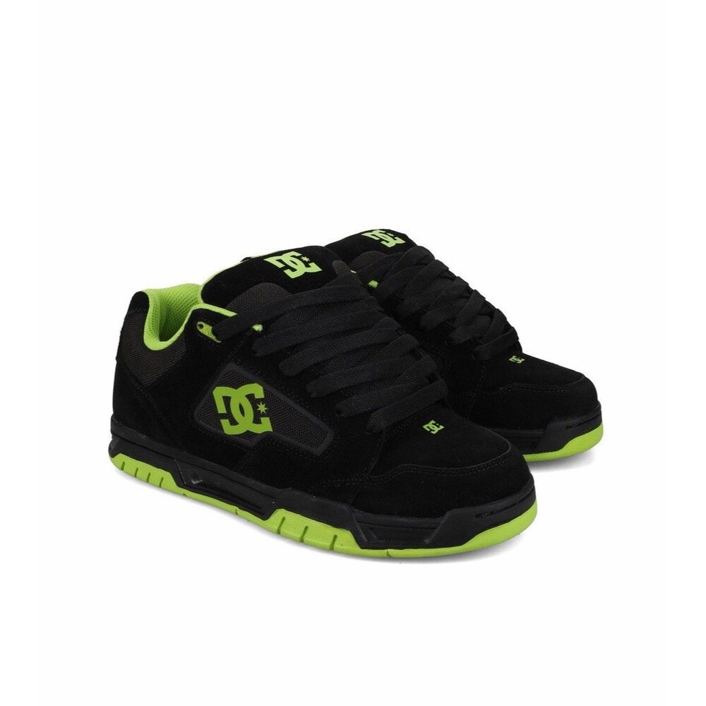 New Men’s Size 14 DC Coiler Skate Shoes Black/Lime Neon Big Chunky Tongue